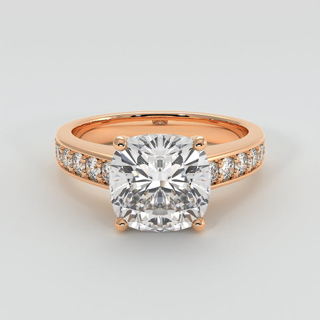 Solitaire hot sale cushion cut