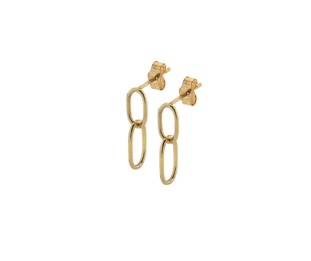 9ct Yellow Gold Oblong Earrings FANCI Fine Jewellery, Southampton, UK