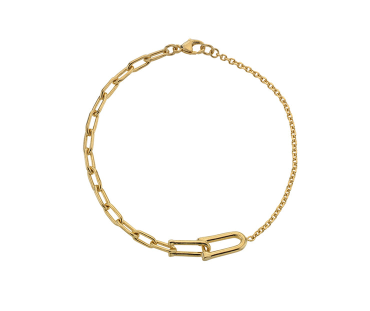 9ct Yellow Gold U Link Bracelet by FANCI Fine Jewellery, Southampton, UK.