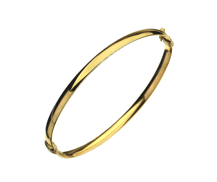 9ct Yellow Gold Hinged Bangle by FANCI Fine Jewellery, Southampton, UK.