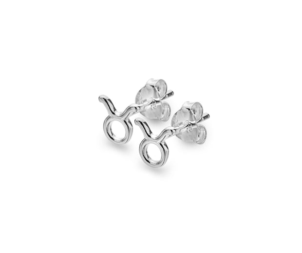 Zodiac Taurus Earrings In Sterling Silver By FANCI Fine Jewellery, Southampton, UK.