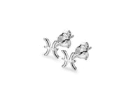 Zodiac Pisces Earrings In Sterling Silver By FANCI Fine Jewellery, Southampton, UK.