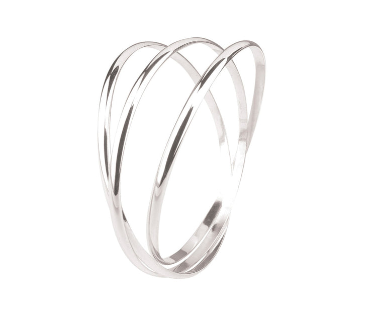 Sterling Silver Triple Bangle by FANCI Fine Jewellery, Southampton, UK