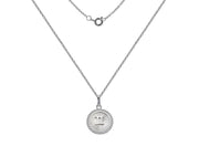 Silver Gemini Zodiac Sign Mother of Pearl Pendant Necklace by FANCI Fine Jewellery, Southampton, UK.