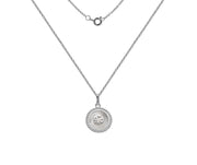 Silver Cancer Zodiac Sign Mother of Pearl Pendant Necklace by FANCI Fine Jewellery, Southampton, UK.