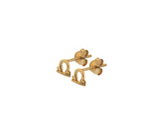 Zodiac Libra Gold Plated Sterling Silver Stud Earrings By FANCI Fine Jewellery, Southampton, UK.