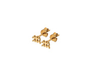 Zodiac Aquarius Gold Plated Sterling Silver Stud Earrings By FANCI Fine Jewellery, Southampton, UK.