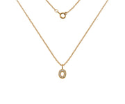 Silver Gold Plated And CZ Letter O Pendant Necklace by FANCI Fine Jewellery, Southampton, UK.