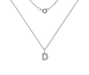 Silver And CZ Letter D Pendant Necklace by FANCI Fine Jewellery, Southampton, UK.