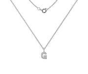 Silver And CZ Letter G Pendant Necklace by FANCI Fine Jewellery, Southampton, UK.