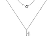 Silver And CZ Letter H Pendant Necklace by FANCI Fine Jewellery, Southampton, UK.