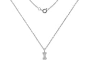 Silver And CZ Letter I Pendant Necklace by FANCI Fine Jewellery, Southampton, UK.