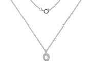 Silver And CZ Letter O Pendant Necklace by FANCI Fine Jewellery, Southampton, UK.