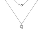 Silver And CZ Letter Q Pendant Necklace by FANCI Fine Jewellery, Southampton, UK.