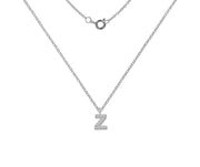 Silver And CZ Letter Z Pendant Necklace by FANCI Fine Jewellery, Southampton, UK.