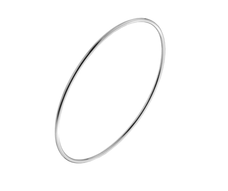 Silver Standard 2.0mm Bangle - 65mm Diameter by FANCI Fine Jewellery, Southampton, UK