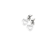 Heart Silhouette Stud Earrings in 9ct White Gold by FANCI Fine Jewellery, Southampton, UK.