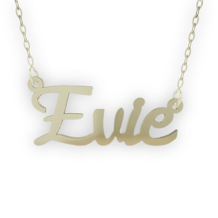 Personalised Name Necklace In Yellow Gold by FANCI Fine Jewellery, Southampton, UK.