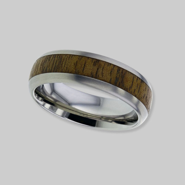 Gentlemen’s Titanium Band With Black Walnut Wood Inlay by FANCI Fine Jewellery, Southampton, UK