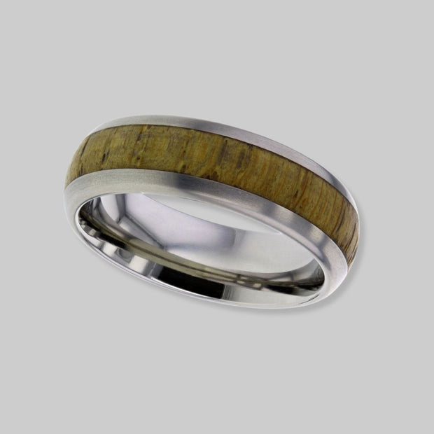 Gentlemen’s Titanium Band With Oak Wood Inlay by FANCI Fine Jewellery, Southampton, UK