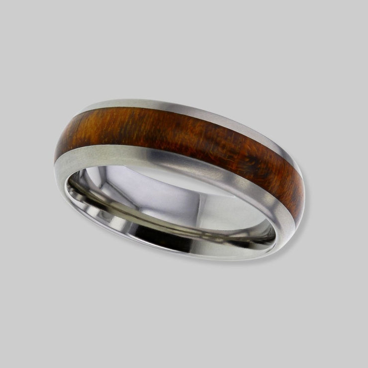 Gentlemen’s Titanium Band With Snakewood Wood Inlay by FANCI Fine Jewellery, Southampton, UK