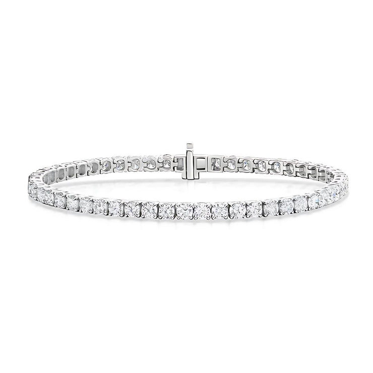 Claw Set Lab Grown Diamond Tennis Bracelet In White Gold By FANCI Fine Jewellery, Southampton, UK.