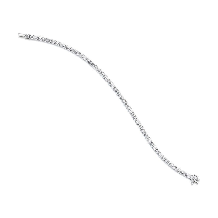 Claw Set Lab Grown Diamond Tennis Bracelet In White Gold By FANCI Fine Jewellery, Southampton, UK.