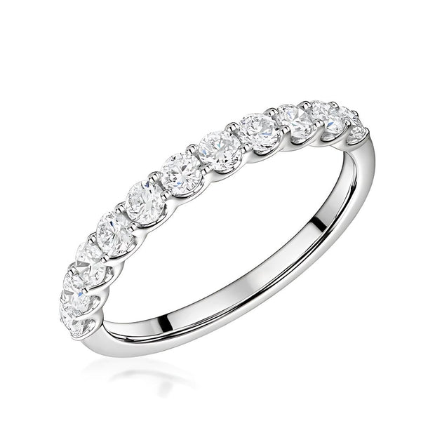 Prong Setting Half Eternity Lab Grown Diamond Ring In White Gold By FANCI Fine Jewellery, Southampton, UK.