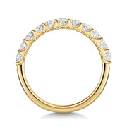 Prong Setting Half Eternity Lab Grown Diamond Ring In Yellow Gold By FANCI Fine Jewellery, Southampton, UK.