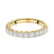 Prong Setting Half Eternity Lab Grown Diamond Ring In Yellow Gold By FANCI Fine Jewellery, Southampton, UK.