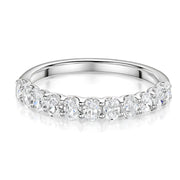 Oval Lab Grown Diamond Half Eternity Ring In White Gold By FANCI Fine Jewellery, Southampton, UK.