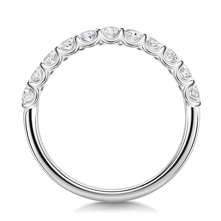 Oval Lab Grown Diamond Half Eternity Ring In White Gold By FANCI Fine Jewellery, Southampton, UK.