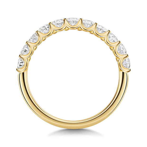 Oval Lab Grown Diamond Half Eternity Ring In Yellow Gold By FANCI Fine Jewellery, Southampton, UK.