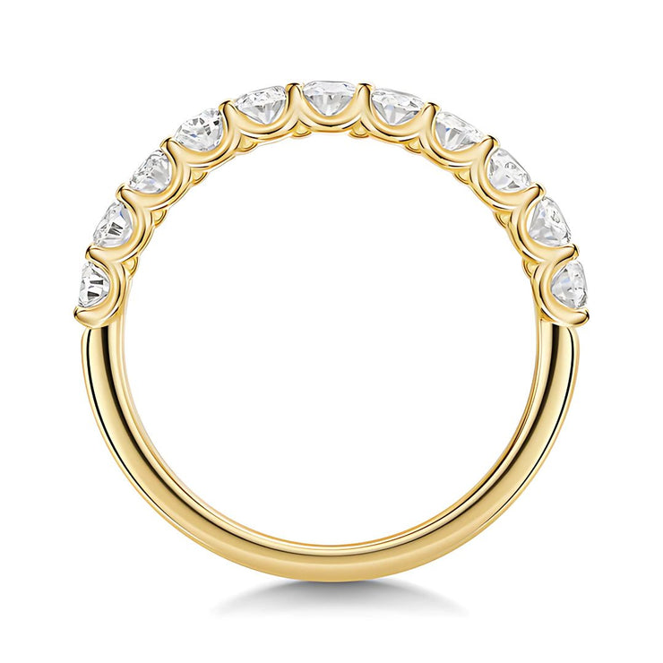 Oval Lab Grown Diamond Half Eternity Ring In Yellow Gold By FANCI Fine Jewellery, Southampton, UK.