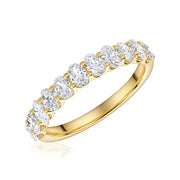 Oval Lab Grown Diamond Half Eternity Ring In Yellow Gold By FANCI Fine Jewellery, Southampton, UK.