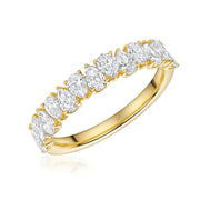 Pear Lab Grown Diamond Half Eternity Ring In Yellow Gold By FANCI Fine Jewellery, Southampton, UK.