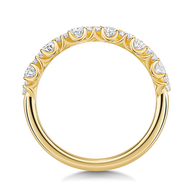 Pear Lab Grown Diamond Half Eternity Ring In Yellow Gold By FANCI Fine Jewellery, Southampton, UK.