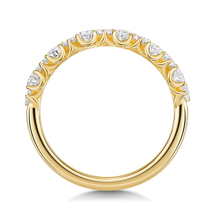 Pear Lab Grown Diamond Half Eternity Ring In Yellow Gold By FANCI Fine Jewellery, Southampton, UK.