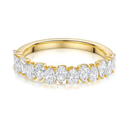 Pear Lab Grown Diamond Half Eternity Ring In Yellow Gold By FANCI Fine Jewellery, Southampton, UK.