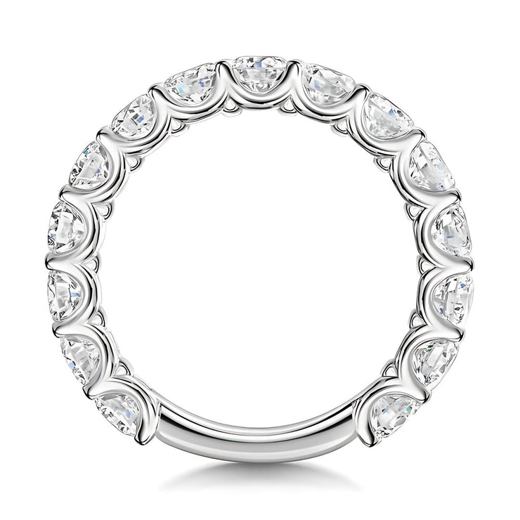 Prong Setting Three Quarter Eternity Lab Grown Diamond Ring In White Gold By FANCI Fine Jewellery, Southampton, UK.