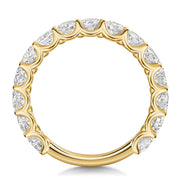 Prong Setting Three Quarter Eternity Lab Grown Diamond Ring In Yellow Gold By FANCI Fine Jewellery, Southampton, UK.