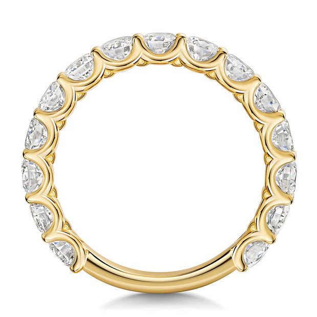 Prong Setting Three Quarter Eternity Lab Grown Diamond Ring In Yellow Gold By FANCI Fine Jewellery, Southampton, UK.