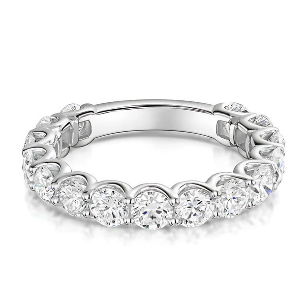 Prong Setting Three Quarter Eternity Lab Grown Diamond Ring In White Gold By FANCI Fine Jewellery, Southampton, UK.