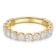 Prong Setting Three Quarter Eternity Lab Grown Diamond Ring In Yellow Gold By FANCI Fine Jewellery, Southampton, UK.