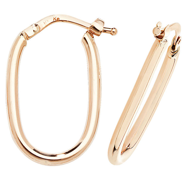 U Shape Hinged Hoop Earrings In Yellow Gold By FANCI Fine Jewellery Southampton, UK.