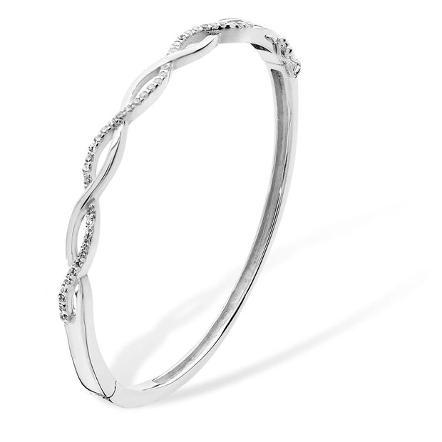 Infinity Weave Bracelet Bangle In Silver by FANCI Fine Jewellery, Southampton, UK