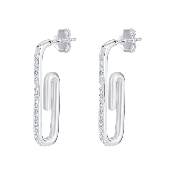 Silver With CZ Drop Earrings by FANCI Fine Jewellery, Southampton, UK.