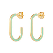 Green Enamel Hoop Earrings by FANCI Fine Jewellery, Southampton, UK.