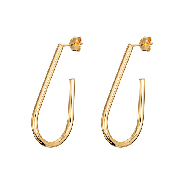 Gold Plated Classic Drop Earrings by FANCI Fine Jewellery, Southampton, UK.