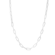 Fancy CZ Rectangular Link Chain Necklace by FANCI Fine Jewellery, Southampton, UK.